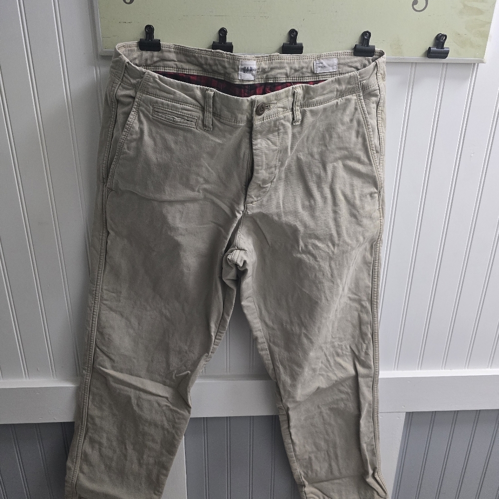 Gap flannel lined Khaki